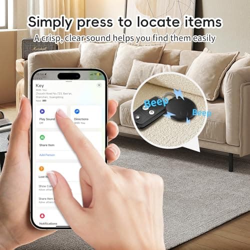 RSH Air Tracker Tag 4 Pack Luggage Tracker Smart Tag Works with Apple Find My, Bluetooth Key Finder Locator for Bags,Wallet Tracker,Item Finder Tag Locate or Tracking for Keys(iOS only) - Thumbnail 6