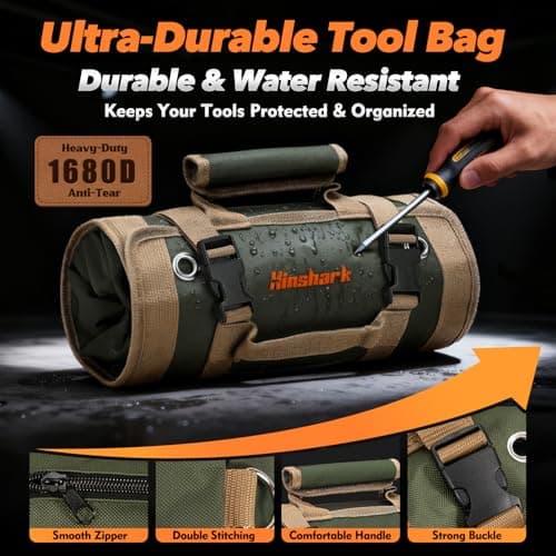 Gifts for Men, Roll Up Tool Bag, Anniversary Birthday Gifts for Men Dad Husband Him Boyfriend, Father Day Gifts for Dad Who Have Everything, Portable Tool Organization for Mechanic Welding Electrician - Thumbnail 5