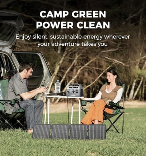 UDPOWER C400 Portable Power Station with 40W Solar Panel,256Wh LiFePO4 Battery Backup,400W AC Output (800W Surge),Solar Generator for Camping,RV,Emergency Power - Thumbnail 6