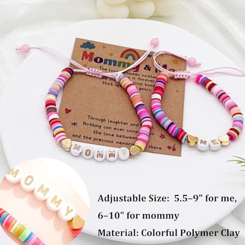 OVIFICEA Mother Daughter Bracelets for Gifts,Mommy And Me Matching Bracelet for Birthday Christmas Gifts,Daughter Jewelry From Mom - Thumbnail 4