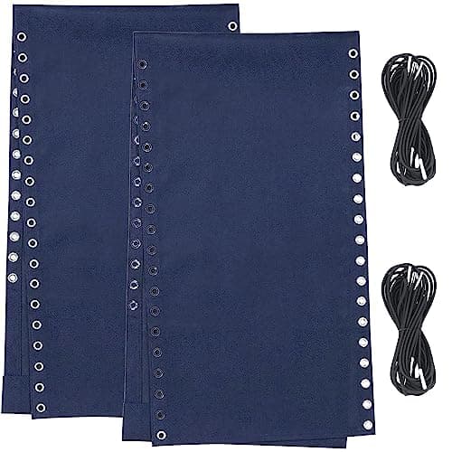 Ostlttyn Zero Gravity Chair Replacement Fabric Set of 2, 17'' with Cord, Kit for Patio Sling Outdoor Lawn Chair, Blue 2 Pack - Image 1