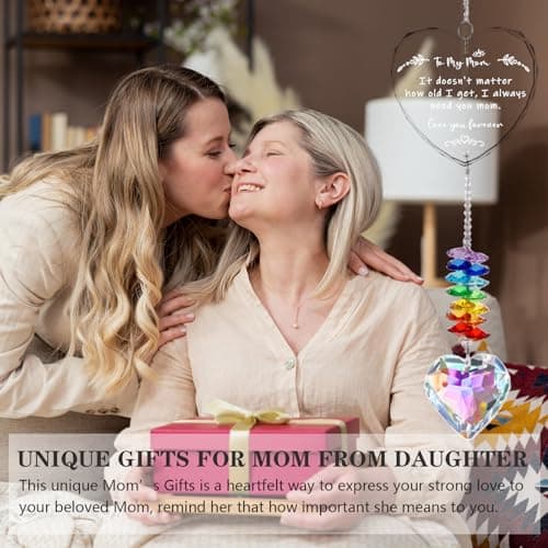 Mom Gift, Mom Birthday Gifts, Crystal Suncatcher Gifts for Mom from Daughter, Happy Mother’s Day - Thumbnail 6