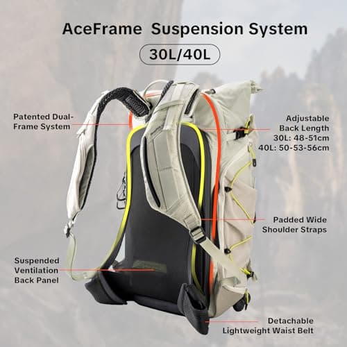 PGYTECH OnePro Ultralight Camera Backpack, Expandable Camera Bag 30L for Photographers, Outdoor Travel Bag with Dividers and 16" Laptop Sleeve, Compatible with DSLR/Drones/Mirrorless (Space Black) - Thumbnail 2