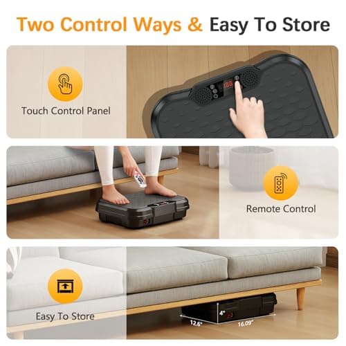 NXSCI Vibration Plate Exercise Machine,Vibrating Platform for Lymphatic Drainage with 250 Speeds,500 lbs Weight Capacity,Vibrated Plates for Weight Loss,Full Body Workout Equipment for Fitness at Home - Thumbnail 4