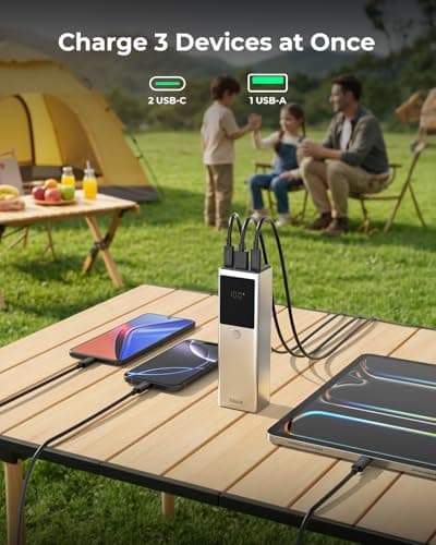 TALIX 125W Power Bank, 12800mAh Portable Laptop Charger with 240W USB-C Cable and 3-Port, PD Fast Charging Battery Pack for Laptop/MacBook/iPhone 17/Moto/Samsung S26, TSA Approved - Thumbnail 6