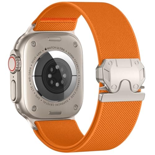 Dirrelo Band Compatible with Apple Watch Bands 44mm Men, Soft Wide 26mm Stretchy Nylon Sport Strap Wristband for iWatch 49mm(Ultra 3/2/1) 46mm(11/10) 45mm(9/8/7) 44mm(SE3/SE2/SE/6/5/4) 42mm(3/2/1) - Image 1