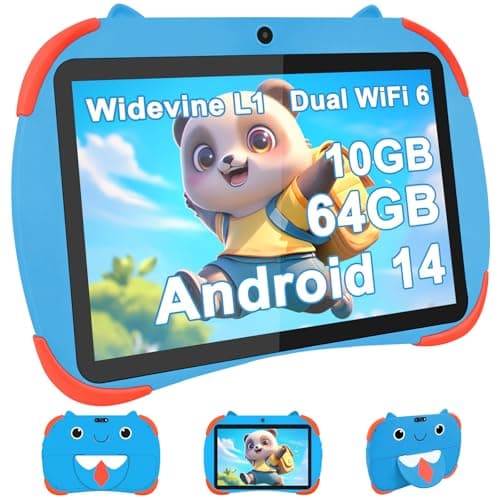 10inch Kids Tablet,Android 14 Tablets, Octa-core CPU, 10GB+64GB+1TB Expand Tablets for Kids with Kids Space, Parental Control, 6000mAh Big Battery, HD Touchscreen Display Tableta - Thumbnail 2
