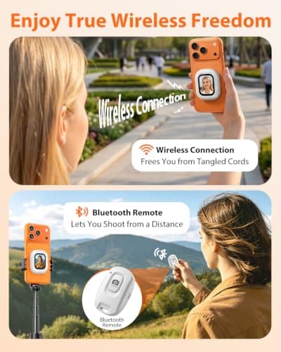 Magnetic Selfie Monitor Screen for iPhone & Android, Back Camera Monitor - Thumbnail 5