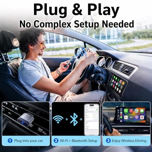 OTTOCAST Mini Nova, 2 in 1 Wireless Carplay & Android Auto Adapter, Plug & Play 2026 Upgraded with AI Assistance (ChatGPT, Gemini, Claude) - Thumbnail 3