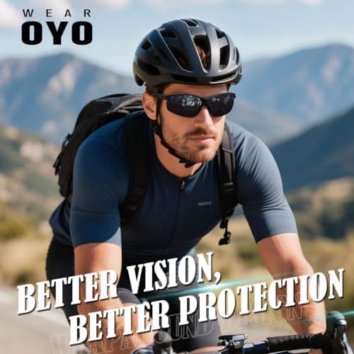 WEAROYO Polarized Sunglasses Men Womens,Flexible TR90 Semi Rimless Frame,Wraparound UV400 Sports Sun Glasses Running Fishing - Thumbnail 2