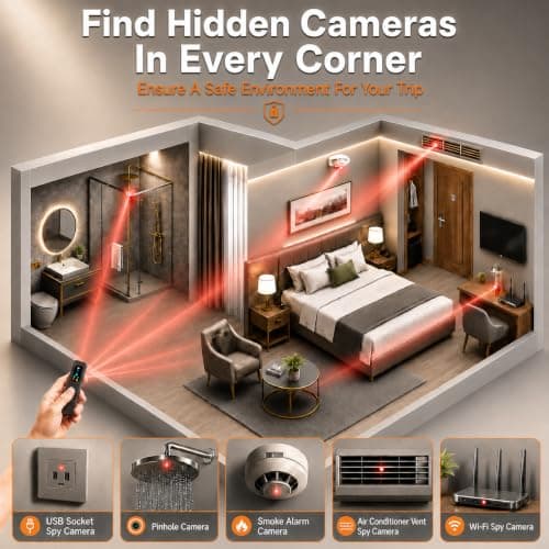 CITALEO Hidden Camera Detector LED Display Silent Mode Travel Hotels Car - Thumbnail 2