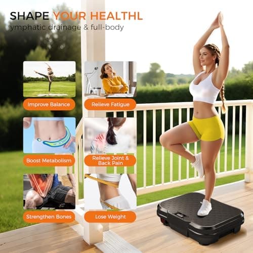 NXSCI Vibration Plate Exercise Machine,Vibrating Platform for Lymphatic Drainage with 250 Speeds,500 lbs Weight Capacity,Vibrated Plates for Weight Loss,Full Body Workout Equipment for Fitness at Home - Thumbnail 3