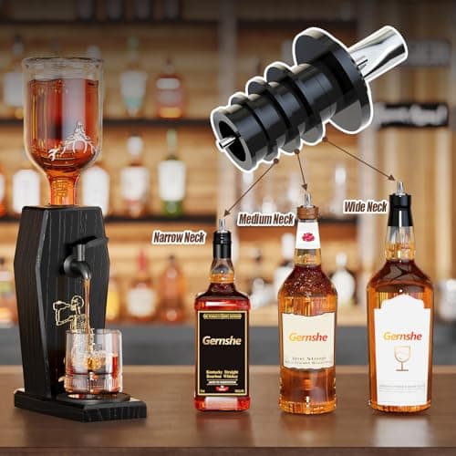 Leakproof Ash Wood Whiskey Liquor Dispenser,Novelty Alcohol Dispenser for Bourbon,Vodka, Wine and Spirits,Fun Bar Accessories for Home Bar,or Man Cave,Ideal Whiskey Gifts for Men,Father's Day - Thumbnail 5