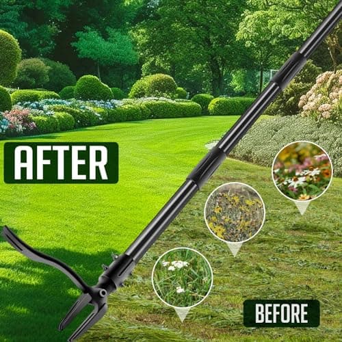 BabyNora Weed-Puller-Tool-with-Long-Handle, 63" Adjustable Stand Up Weeding Tool with Heavy-Duty 4-Claw Weeder for Effortless Weeding Without Bending, Pulling, or Kneeling - Thumbnail 6