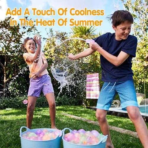 629 PCS Summer Fun Water Balloons for Kids Adults Quick Fill Water Balloons Set Summer Splash Party Easy Quick Fun Outdoor Backyard for Swimming Pool - Thumbnail 6