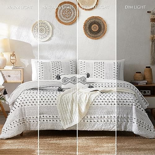 Geniospin Twin Comforter Set for Girls- 5 Pieces Pom Tufted Bed in A Bag Twin Bedding Sets with Sheets, Pillowcases & Shams, All Season Kids Comforter Set - Thumbnail 6