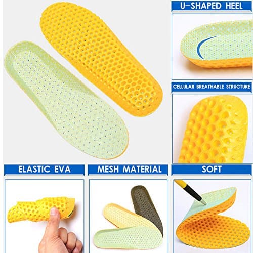 XINIFOOT 3 Pairs Comfortable Breathable Insoles - Comfort Cushioned for Running Walking Hiking, Replacement Comfort Inserts Shoes Pad for Men (US8-11) - Thumbnail 3