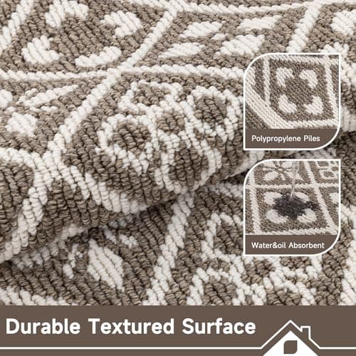 Ileading Laundry Room Runner Rug 2x6ft Non Slip Funny Kitchen Floor Mats with Rubber Backing Machine Washable Low Profile Indoor Decor Carpet for Doormat Hallway Entryway Petmat Garage Balcony(Brown) - Thumbnail 6