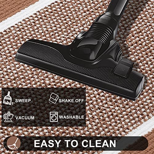 Colorxy Indoor Door Mat, Non-Slip Absorbent Resist Dirt Entrance Mat, Sturdy Low-Profile Inside Floor Carpet Mats, Washable Front Entry Doormats for Entryway, 47''x20'', Brown - Thumbnail 6