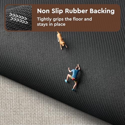 tchdio Kitchen Mats for Floor, Rubber Backed Kitchen Rugs Non Slip Washable, Superior Absorbent Kitchen Runner Rug Easy to Clean, Comfort Kitchen Floor Mat Front of Sink (Light Beige, 20" × 47") - Thumbnail 2