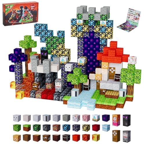Mileonaim 100PCS Magnetic Blocks Building Toys for Kids - 0.8in Magnet Cubes Portal Theme Toddler Toys, STEM Preschool Educational Sensory Construction Set, Birthday Gifts for Boys Girls Age 3-8 - Image 1