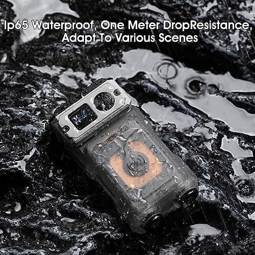 WUBEN X3 Mini Rechargeable Flashlight with Charging Base 180 Degree EDC Keychain Flashlight Twist Ip65 Waterproof Magnet Pocket Flashlights 10 Mode Type-C Lanyard for Camping, Outdoor,Inspection, Gift - Thumbnail 6