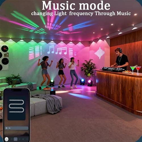 AurNyvaMay Permanent Outdoor Lights,Smart Outdoor Christmas Lights with IC+RGB 20 LED, IP67 Waterproof Eaves Lighting with 213 Modes for Holiday,Party, Daily, APP/Remote Control - Thumbnail 5