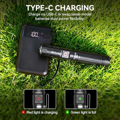 TUNENGE T05 EDC Tactical Flashlight Rechargeable, 1500 High Lumen 90 Degree Work Light with Magnet, 6 Mode Super Bright Small LED Flashlight for Work Maintenance, Outdoor, and Emergency Situations - Thumbnail 5