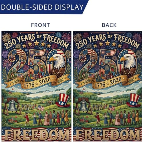 250 Anniversary Usa Garden Flag 12x18 Inch, Double-Sided 1776-2026 Commemorative 250 Anniversary Usa Flag, Outdoor Patriotic Decorations for Yard - Thumbnail 4