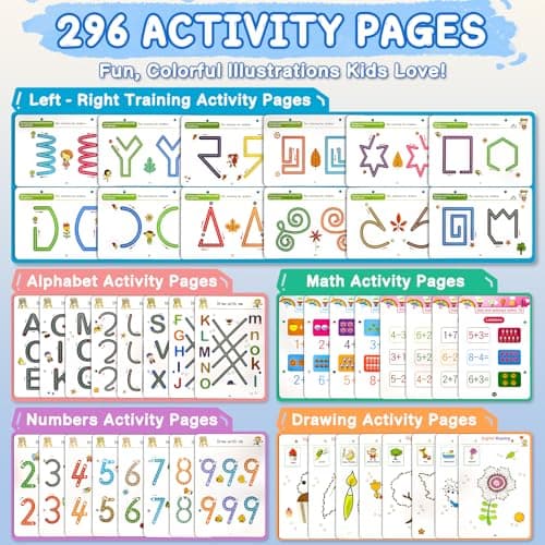 KIDS KING Handwriting Training Aids Book Kit: Reusable Tracing Workbooks with Markers for Kids, Preschool Learning Activities 4-Stage Scribble Workbooks - Thumbnail 3