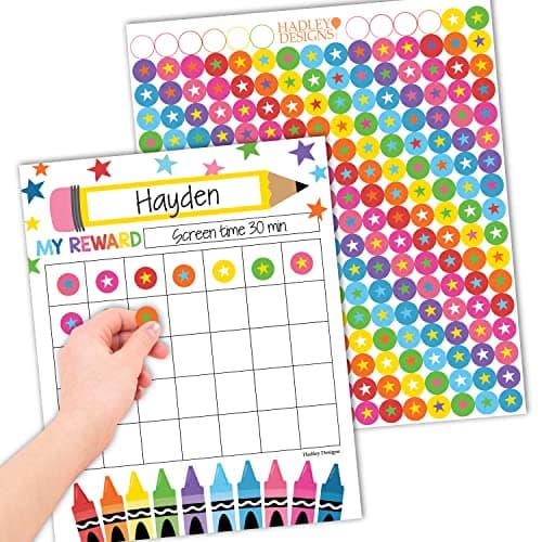 Star Sticker Chart for Kids Behavior -25 Toddler Sticker Reward Chart for Kids Incentives, Behavior Chart for Kids At Home & Classroom, Crayon Incentive Chart for Classroom Must Haves - Image 1