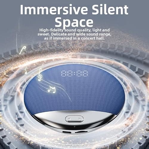 CLAISON Bluetooth Pillow Speaker, Mini Portable Under-Pillow Speakers with Built-in Clock, Soft Immersive Sound Wireless Under-Pillow Sound Box for Side Sleeper - Thumbnail 6