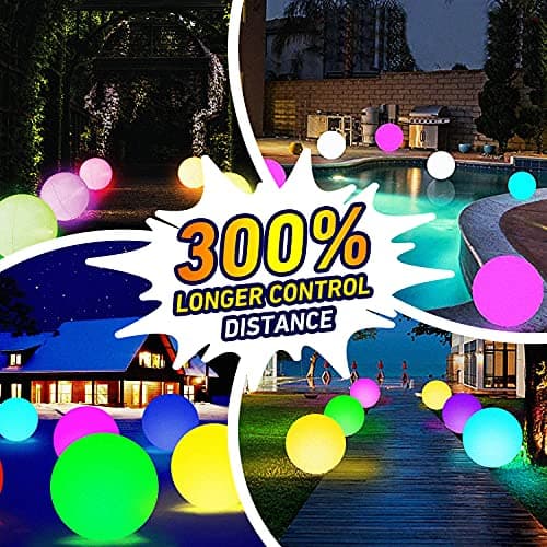 Pool Toys - LED Beach Ball with Remote Control - 16 Colors Lights and 4 Light Modes, 100ft Control Distance - Outdoor Beach Party Games for Kids Adults, Pool Patio Garden Decorations (1PCS). - Thumbnail 5