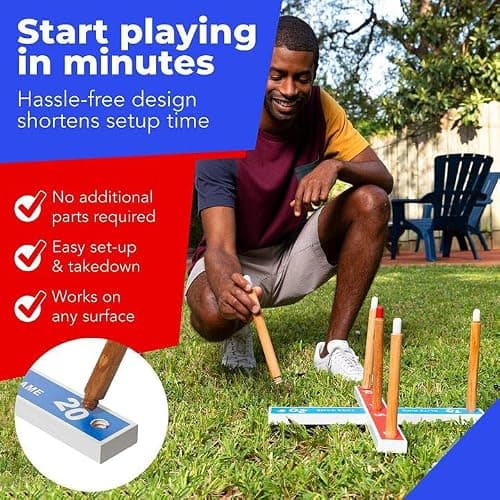 Elite Sportz Ring Toss Games for Kids - Outdoor Yard Game for Adults & Family - Backyard Toys, Outdoor Game, Backyard Games, Lawn Games for Kids Ages 4-8 - Thumbnail 6