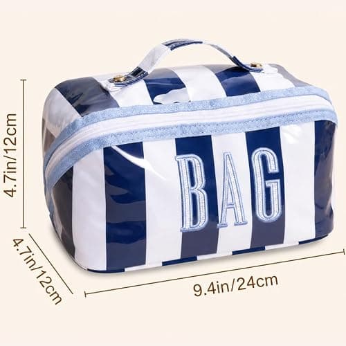 KEQHAULI Personalized Embroidered Makeup Bag, Waterproof Travel Toiletry Bag with Large Capacity, Portable Cosmetic Storage Pouch for Women, Custom Name Wedding Bridesmaid Gift - Thumbnail 6