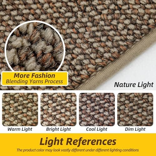 JSEI 17''x48'' Non-Slip Kitchen Runner Rug, Polypropylene Kitchen Mats, Machine Washable Absorbent and Stain Resistant Kitchen Rug, Carpet Mats with TPR Backing for Kitchen, Taupe - Thumbnail 3