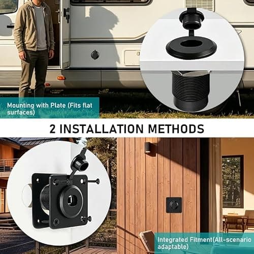 Wall Socket Pass Through Kit for Starlink Gen3/Gen 4 Aluminum IP68 Waterproof RJ45 CAT6 Ethernet Female to Female Bulkhead Panel Socket for RV Camper Boat Trailer - Thumbnail 5