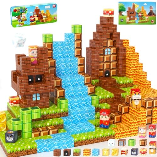 Coodoo Magnetic Blocks Travel Toys with Portable Metal Tin – Toddler Magnet Tiles Building Blocks STEM, Montessori Kids Toys for 3+ Year Old Boys & Girls, Classroom Must Haves, and Sensory Toys - Image 1