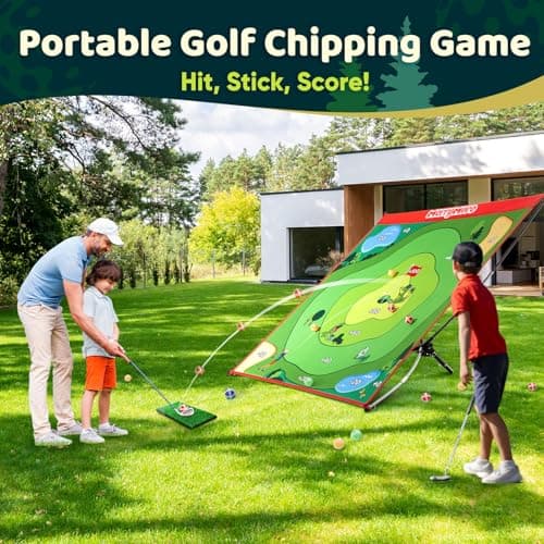 MerryMove Golf Chipping Game Set: Portable Indoor & Outdoor Sticky Golf Games Fun, Family Backyard Yard Golf Target Game Set (Golf Club Not Included) - Thumbnail 6