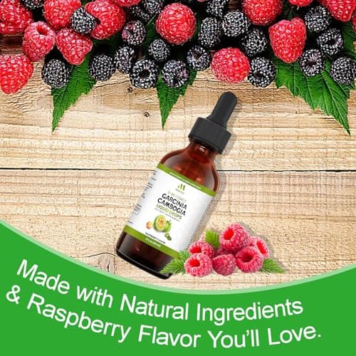 3-in-1 Garcinia Cambogia Liquid Drops - Natrual Extract with Green Coffee Bean & Vitamin C - Support Health and Wellness - Stronger Than Pills & Capsules - Natural Raspberry Flavor - 2 fl oz (60 ml) - Thumbnail 3