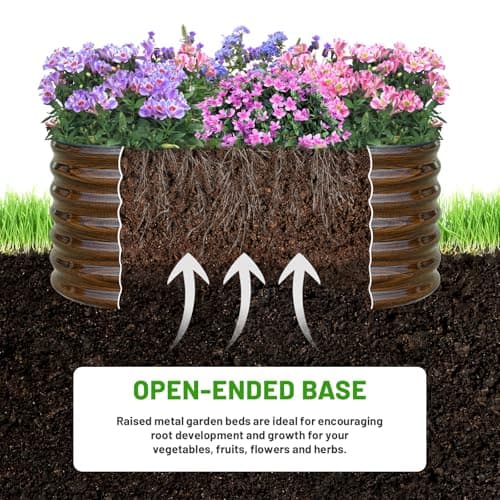 SnugNiture Galvanized Steel Raised Garden Bed Kit - 2 Pack 4x2x2 ft Metal Planter Box for Vegetables, Flowers, Herbs | Easy Assembly, Open Bottom Design for Optimal Drainage - Thumbnail 5
