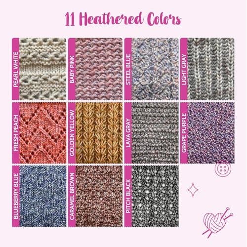 Cotton to The Core Worsted Weight Yarn for Crocheting, 3-Pack (654Yds / 300G), Free Patterns, Beginners Friendly - Soft Cotton Yarn for Knitting - #4 Medium Worsted Weight - Blue Winters - Thumbnail 6