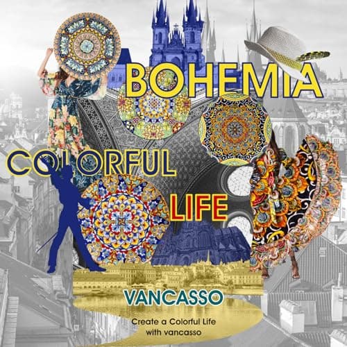 vancasso Dinner Plates Set of 6-10.5 Inch Ceramic Plates, Microwave, Oven and Dishwasher Safe, Colorful Bohemian Style Dishes for Kitchen - Thumbnail 6