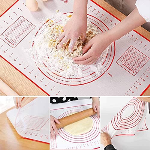 HULISEN Stainless Steel Biscuit Cutter Set, Silicone Mat, Pastry Scraper and Dough Blender, Sturdy & Long-Lasting with Ergonomic Rubber Grip, Professional Baking Dough Tools, Gift Package (4 Pcs/Set) - Thumbnail 5