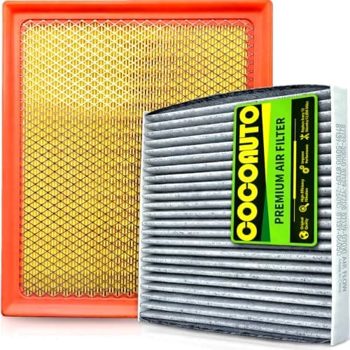 COCOAUTO Engine & Cabin Air Filter Kit for Tundra 5.7L (2014-2021) & 4.6L (2014-2019), Fits Sequoia (2014-2022), Replace 178010S020, 178010P100, 87139-30040, 87139-YZZ08
