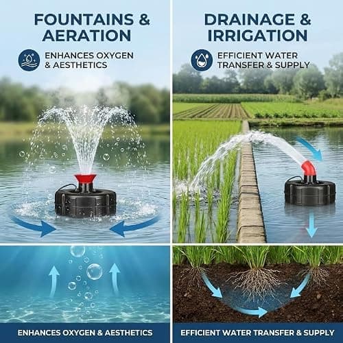 BOFEKTE Pond Fountain Aerator, 1HP 110V 15000 GPH Fountain Pump - Thumbnail 4