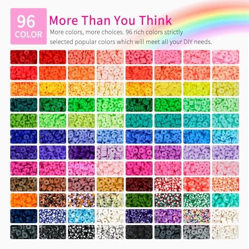 Friendship Bracelet Making Kit 96 Colors, 900pcs Letter Beads, 100pcs Number Bead, Gold Silver Spacer Charms for Concert Bracelets Jewelry Craft - Thumbnail 2