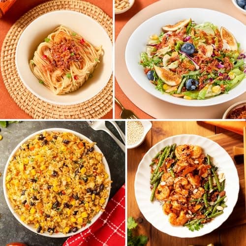 VIGOROUS MOUNTAINS Shrimp Chili Crisp - 11% Real Shrimp, Crunchy Shrimp Paste for Cooking, No MSG Gluten Free, High Protein Seafood Condiment for Pasta, Salads, Rice, Risotto, Pizza - 6.7 oz (190g) - Thumbnail 5