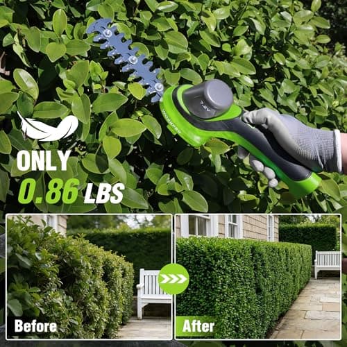 WORKPRO 7.2V Handheld Grass Trimmer, 2-in-1 Cordless Hedge Trimmer & Grass Shears with 2Ah Battery, Small Bush & Shrub Trimmer for Lawn Edging, Garden, Yard & Hedge Trimming - Thumbnail 4