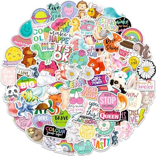 BJMOWIN 400PCS Water Bottle Sticker Pack, Cute Vinyl Stickers for Teens Adults, Bulk Waterproof Decals for Phone Skateboard Scrapbooking Students Back to School Rewards Party Favors Decor - Image 1